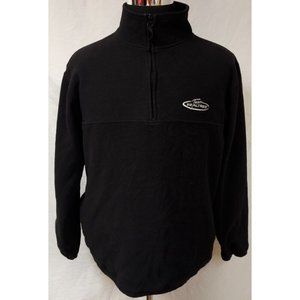 Team Realtree Mens Small Reg Black 1/4 Zip Pullover Lightweight Fleece Jacket